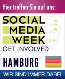 Angebot DWB Kommunikation auf der Social Media Week 2012 Hamburg zu treffen. Wir sind auf den Veranstaltungen ud freuen uns auf einen ebhaften Austausch zu Social Media und PR . 0163 56 399 40. 